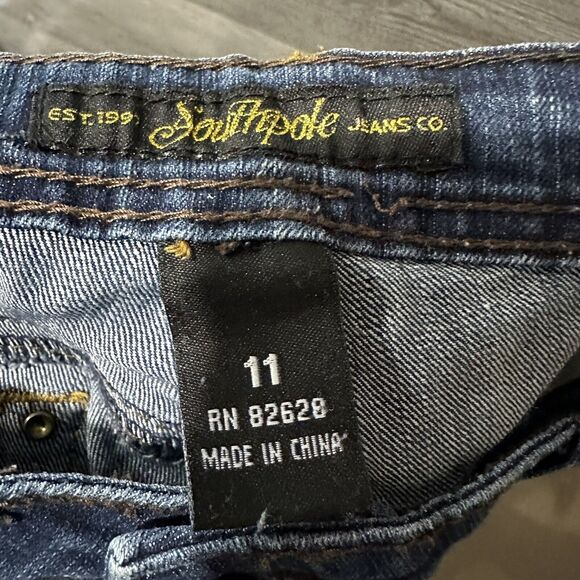 Southpole Jeans Juniors Size 11 Blue Straight Leg Mid Rise Denim 32x 31 - Picture 4 of 4